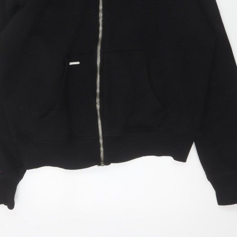 Sevenheavens Men’s Black M Full Zip Hooded Fleece Hoodie Logo Pockets