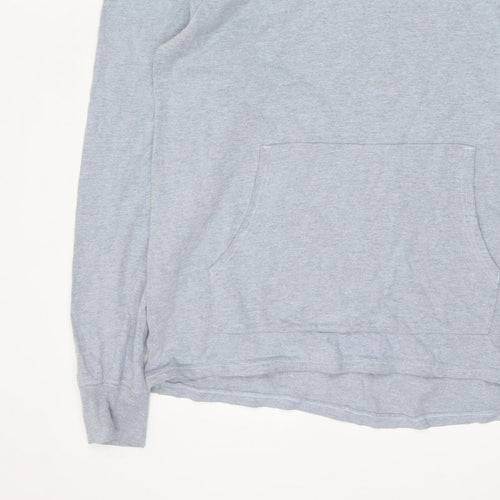 Champion Men’s Grey M Pullover Hoodie Logo Fleece Kangaroo Pocket