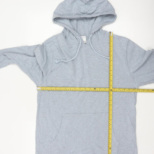 Champion Men’s Grey M Pullover Hoodie Logo Fleece Kangaroo Pocket