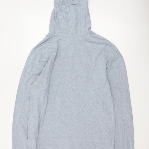 Champion Men’s Grey M Pullover Hoodie Logo Fleece Kangaroo Pocket