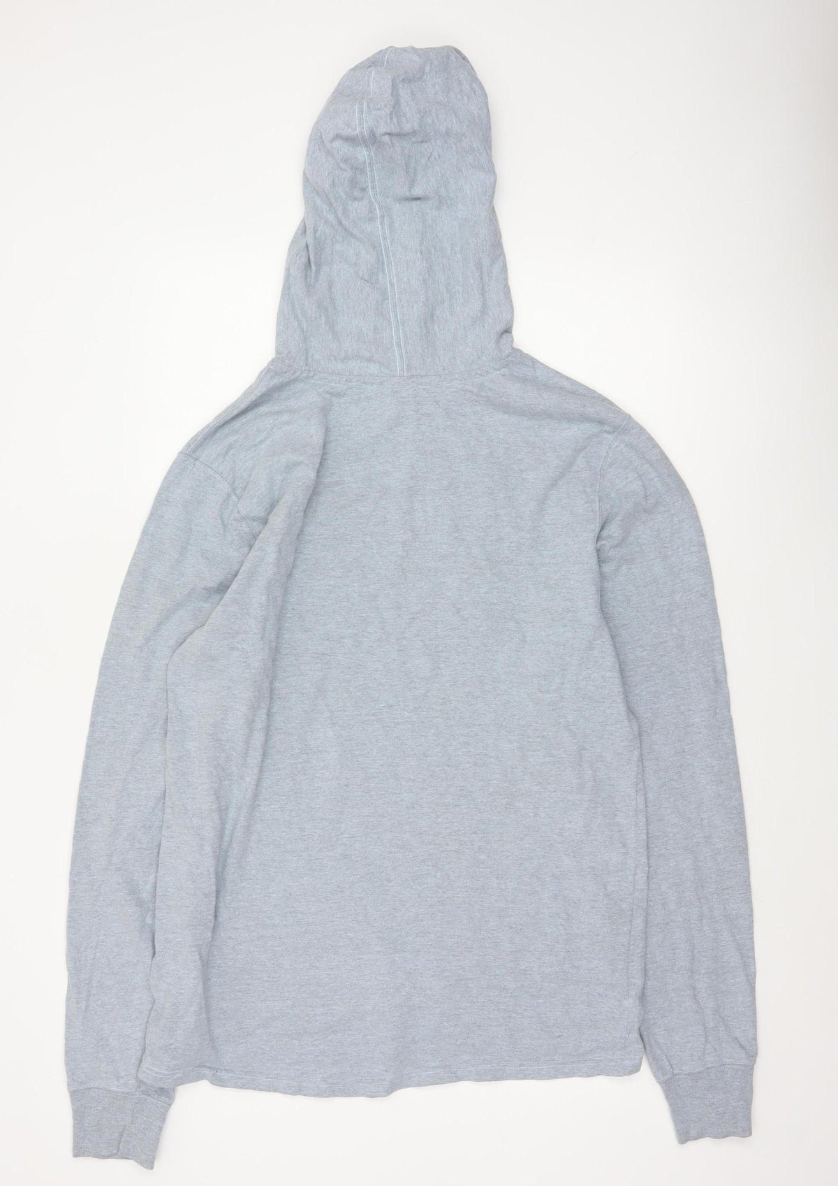 Champion Men’s Grey M Pullover Hoodie Logo Fleece Kangaroo Pocket