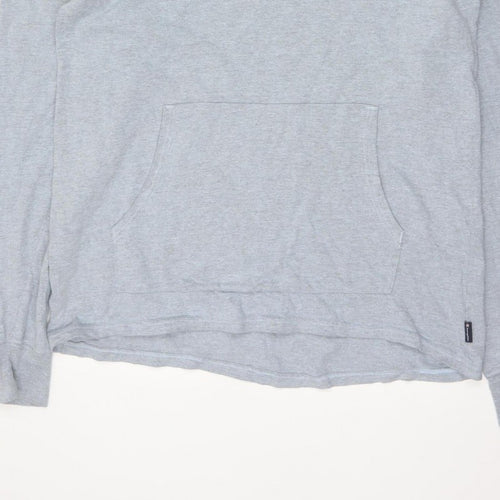 Champion Men’s Grey M Pullover Hoodie Logo Fleece Kangaroo Pocket