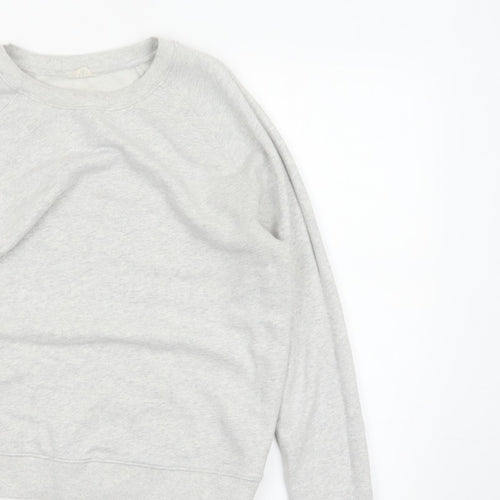 Hush Women’s Grey XS Cotton Pullover Crew Neck Raglan Sweatshirt