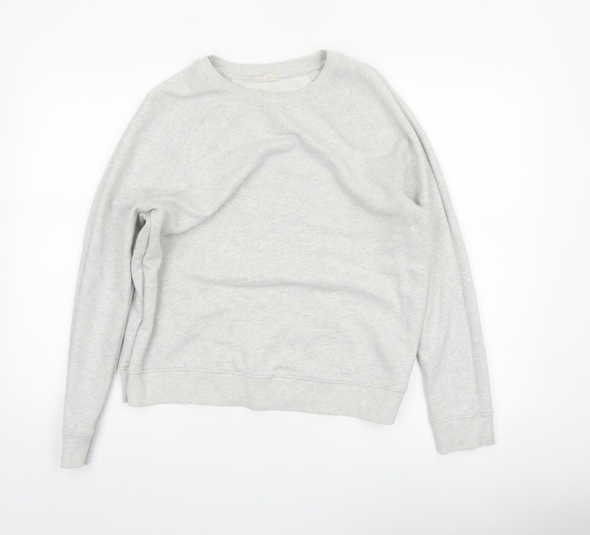Hush Women’s Grey XS Cotton Pullover Crew Neck Raglan Sweatshirt