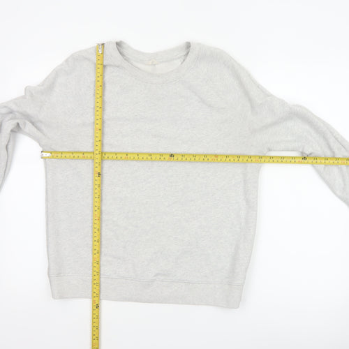 Hush Women’s Grey XS Cotton Pullover Crew Neck Raglan Sweatshirt