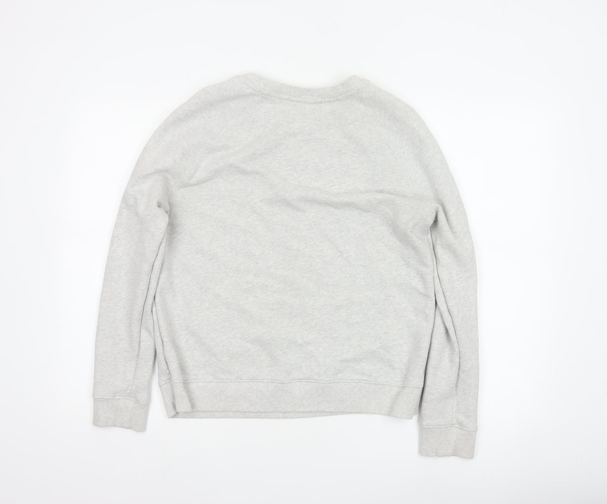 Hush Women’s Grey XS Cotton Pullover Crew Neck Raglan Sweatshirt