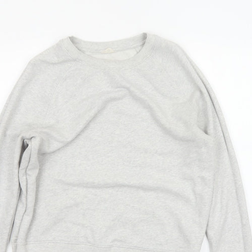 Hush Women’s Grey XS Cotton Pullover Crew Neck Raglan Sweatshirt