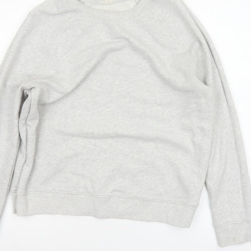 Hush Women’s Grey XS Cotton Pullover Crew Neck Raglan Sweatshirt