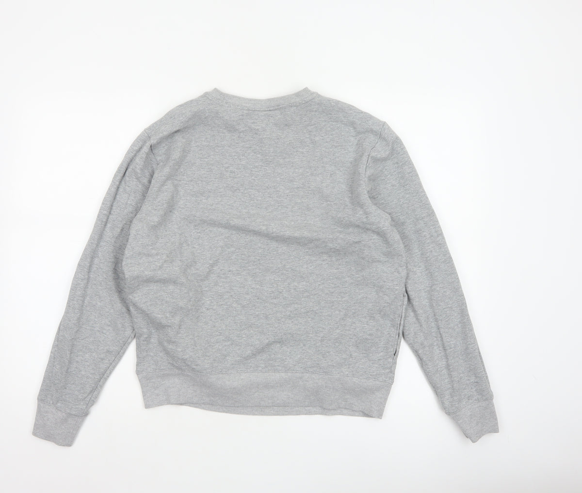 FILA Women’s Grey M Logo Crew Neck Pullover Sweatshirt Cotton