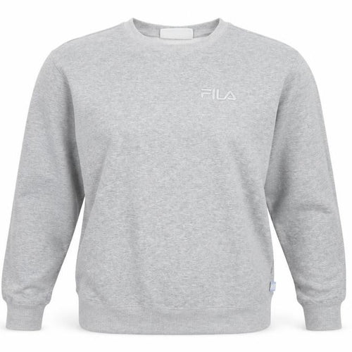 FILA Women’s Grey M Logo Crew Neck Pullover Sweatshirt Cotton