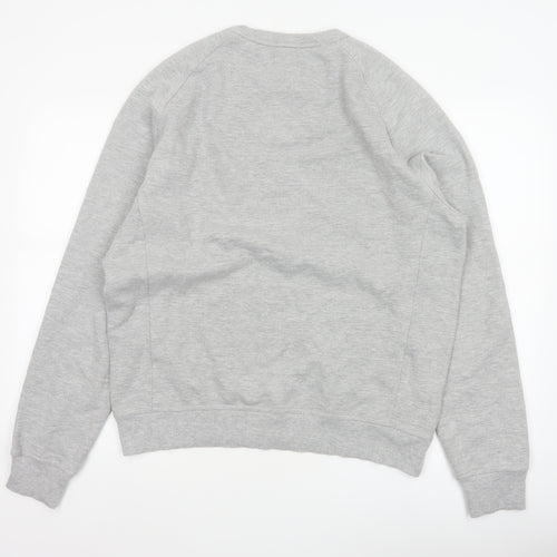 Champion Men’s Grey Large Embroidered Logo Crew Neck Sweatshirt