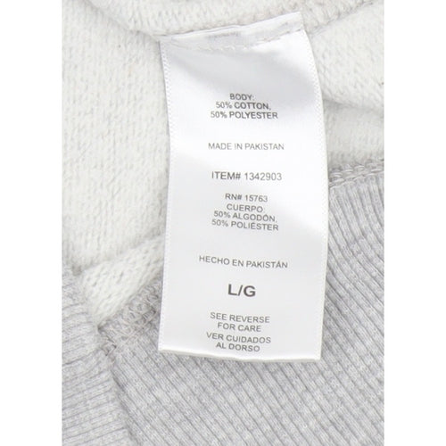 Champion Men’s Grey Large Embroidered Logo Crew Neck Sweatshirt