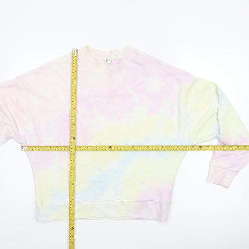 Gap Women’s Multicoloured XS Pastel Tie Dye Logo Crew Sweatshirt