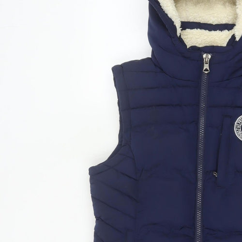 SoulCal & Co Women’s Navy Size 8 Hooded Quilted Puffer Gilet