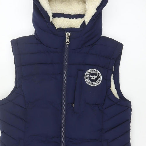SoulCal & Co Women’s Navy Size 8 Hooded Quilted Puffer Gilet