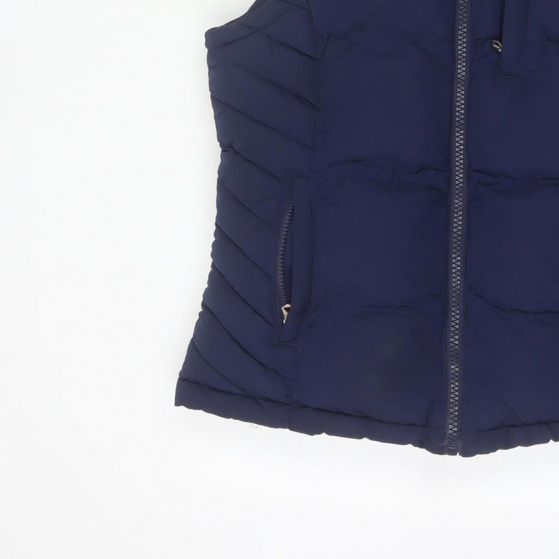 SoulCal & Co Women’s Navy Size 8 Hooded Quilted Puffer Gilet