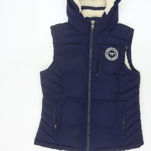 SoulCal & Co Women’s Navy Size 8 Hooded Quilted Puffer Gilet