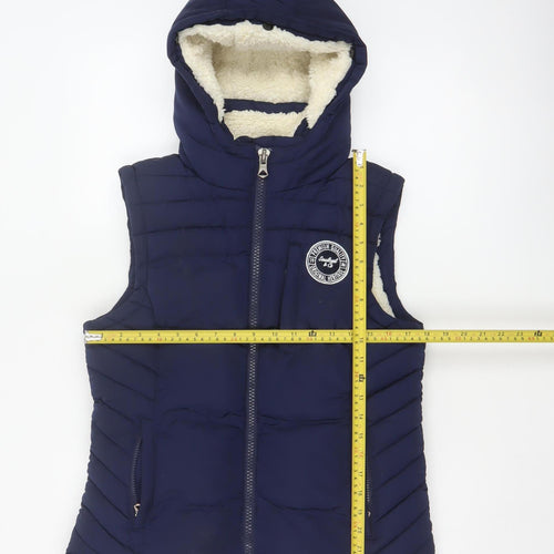 SoulCal & Co Women’s Navy Size 8 Hooded Quilted Puffer Gilet