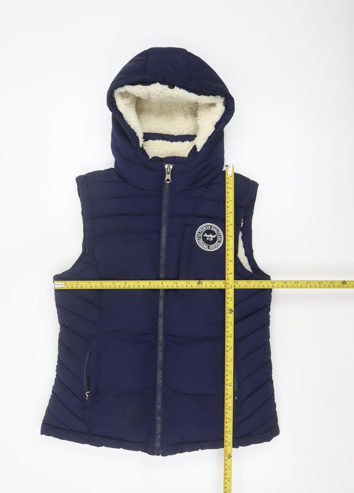 SoulCal & Co Women’s Navy Size 8 Hooded Quilted Puffer Gilet