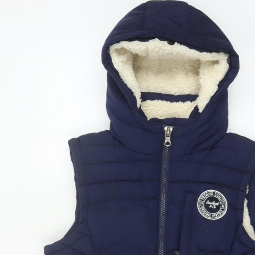 SoulCal & Co Women’s Navy Size 8 Hooded Quilted Puffer Gilet