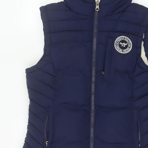 SoulCal & Co Women’s Navy Size 8 Hooded Quilted Puffer Gilet