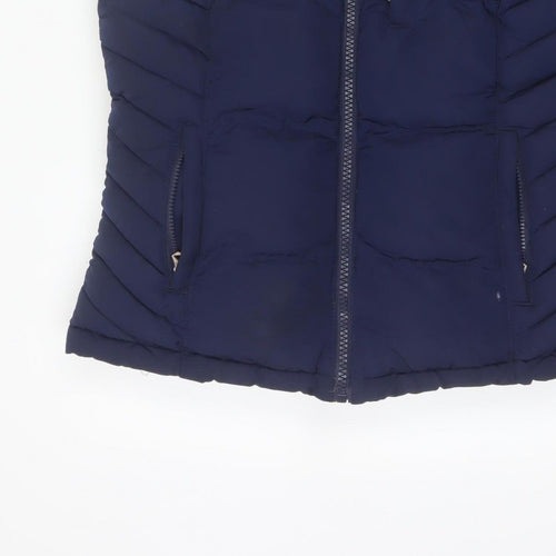 SoulCal & Co Women’s Navy Size 8 Hooded Quilted Puffer Gilet