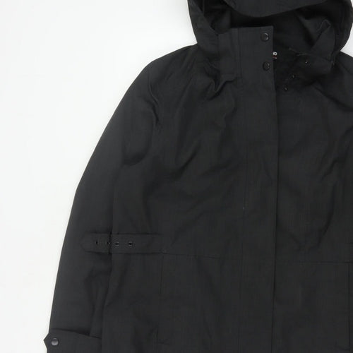 Kirkland Signature Unisex Black L Hooded Long Trench Coat