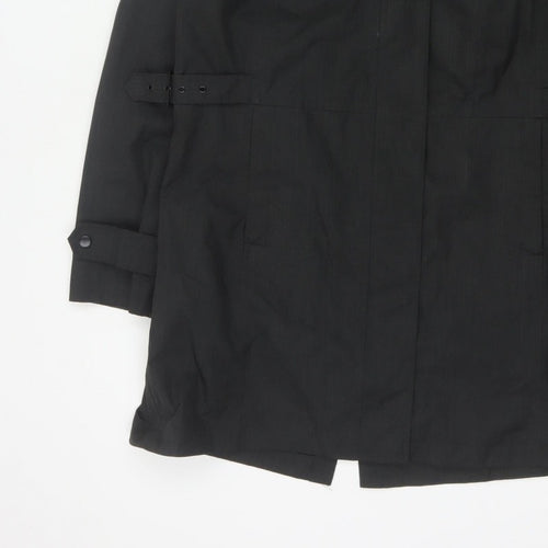 Kirkland Signature Unisex Black L Hooded Long Trench Coat