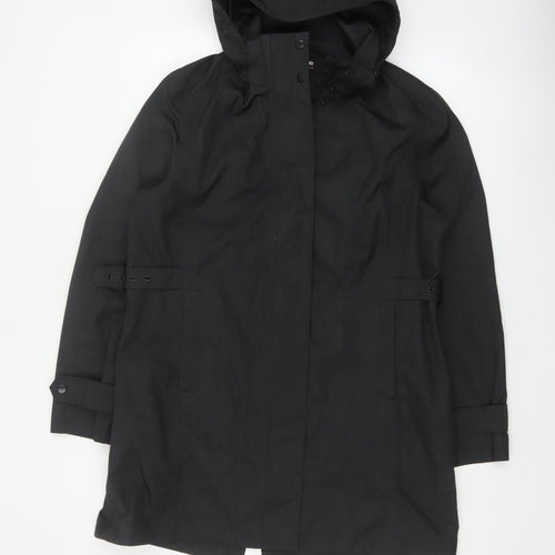 Kirkland Signature Unisex Black L Hooded Long Trench Coat