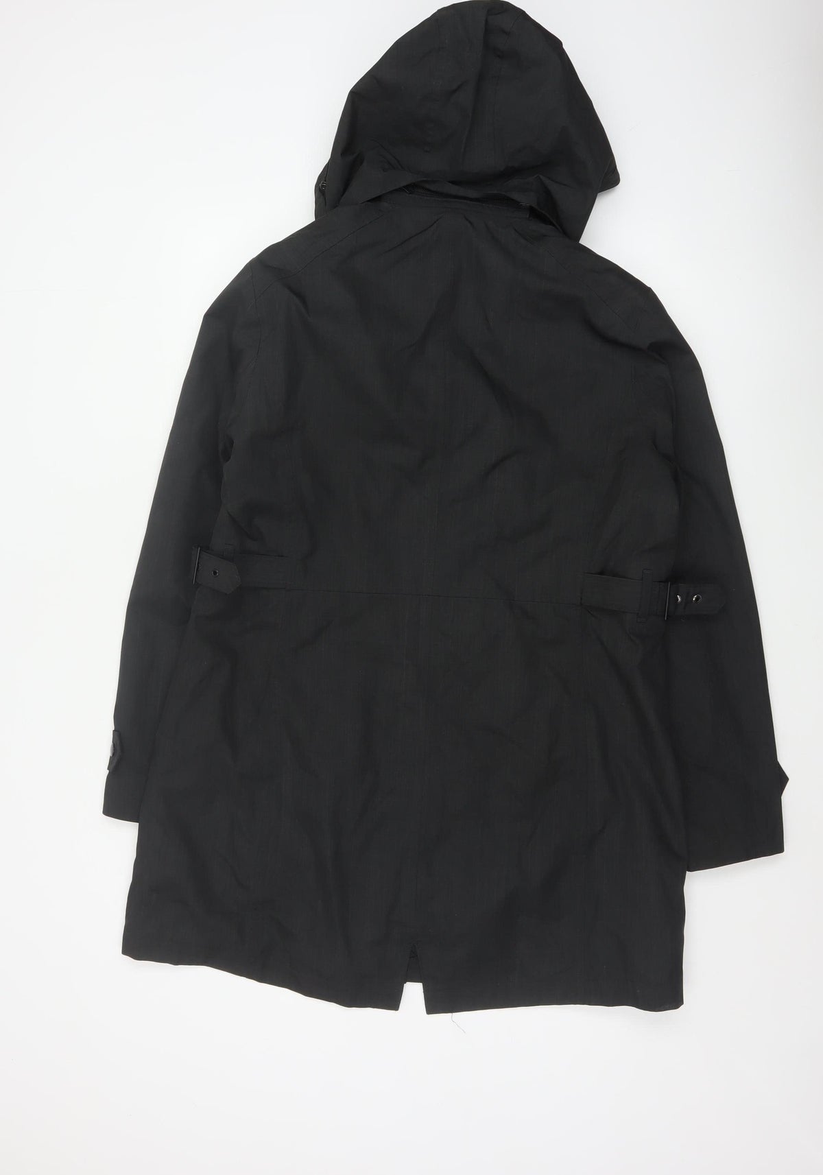 Kirkland Signature Unisex Black L Hooded Long Trench Coat