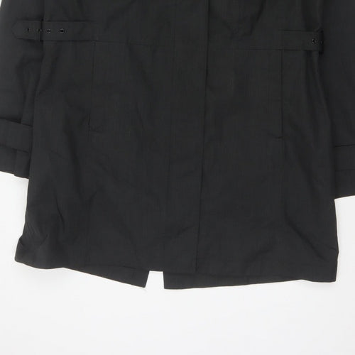 Kirkland Signature Unisex Black L Hooded Long Trench Coat