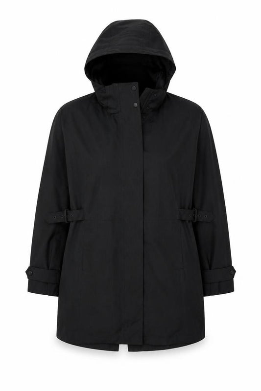 Kirkland Signature Unisex Black L Hooded Long Trench Coat