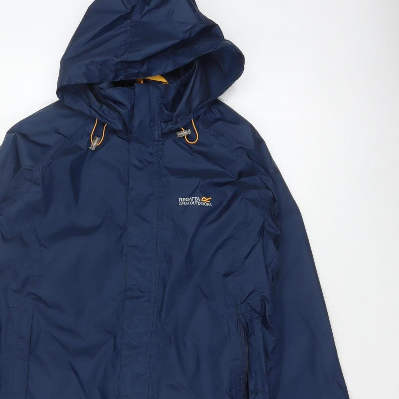 Regatta Men’s Blue M Hooded Waterproof Outdoor Rain Jacket