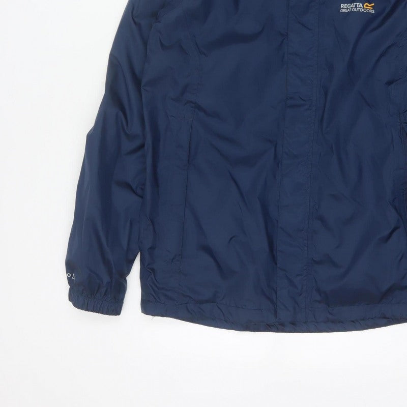 Regatta Men’s Blue M Hooded Waterproof Outdoor Rain Jacket
