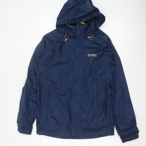 Regatta Men’s Blue M Hooded Waterproof Outdoor Rain Jacket