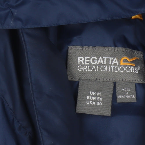 Regatta Men’s Blue M Hooded Waterproof Outdoor Rain Jacket
