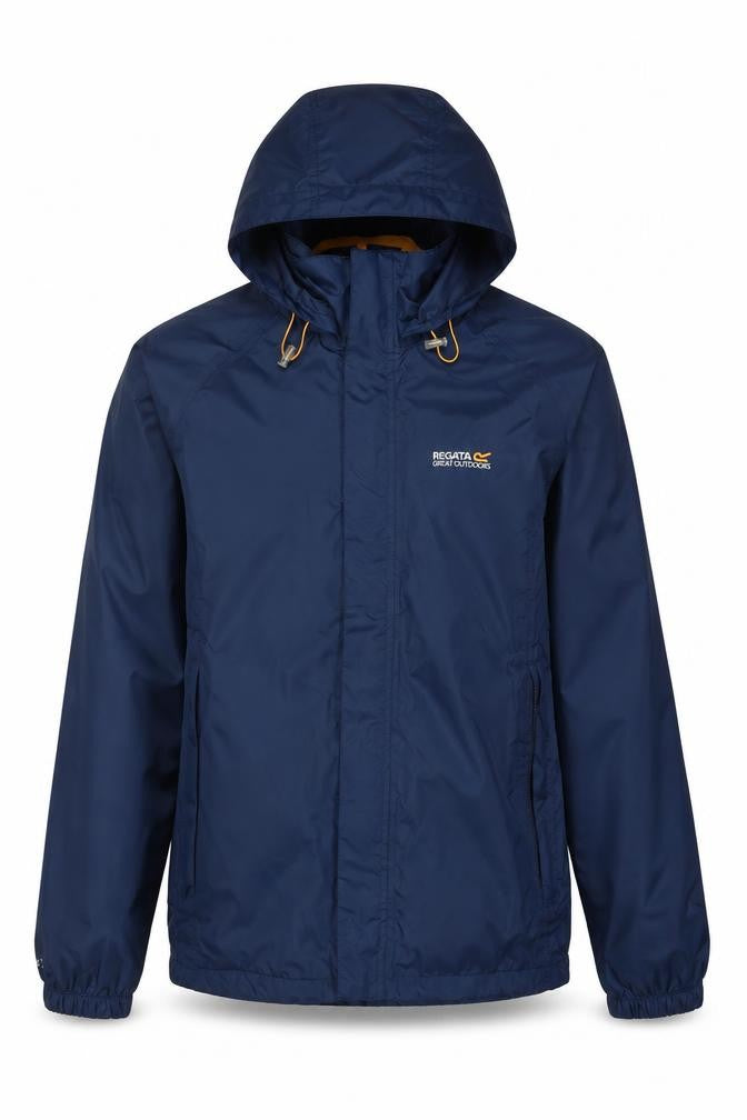 Regatta Men’s Blue M Hooded Waterproof Outdoor Rain Jacket