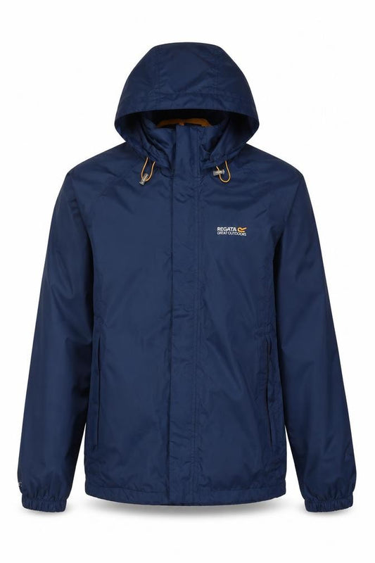 Regatta Men’s Blue M Hooded Waterproof Outdoor Rain Jacket