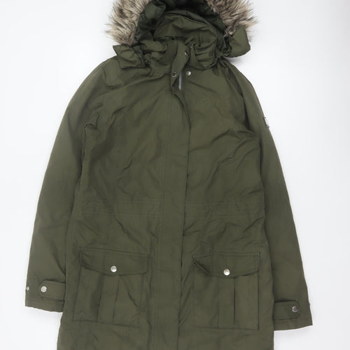 Regatta Women’s Green UK 12 Long Hooded Faux Fur Trim Parka Coat