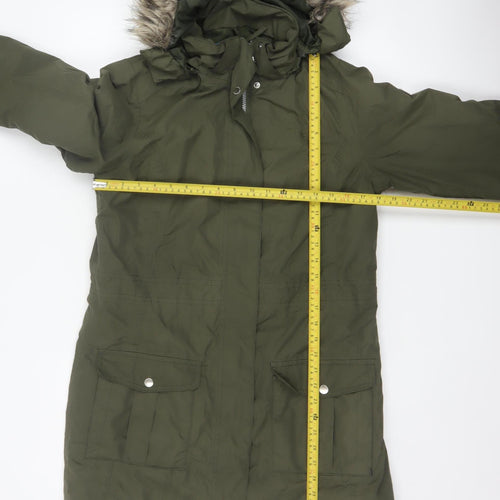 Regatta Women’s Green UK 12 Long Hooded Faux Fur Trim Parka Coat