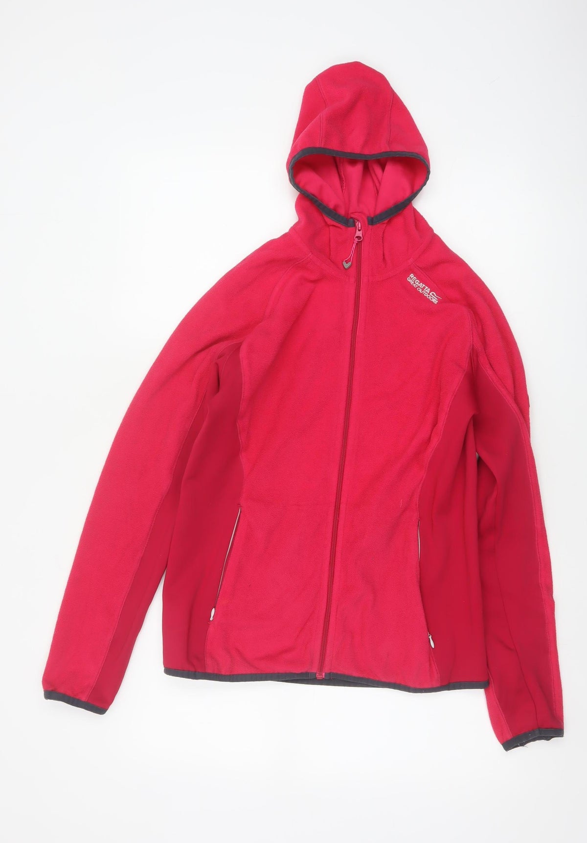 Regatta Women Red UK 10 Full Zip Hooded Fleece Hiking Hoodie