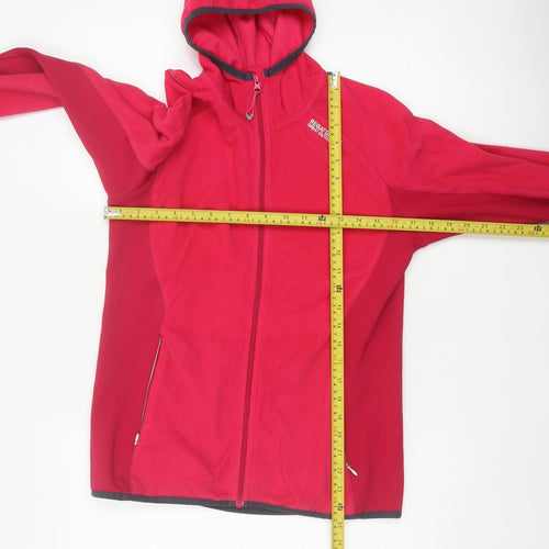 Regatta Women Red UK 10 Full Zip Hooded Fleece Hiking Hoodie
