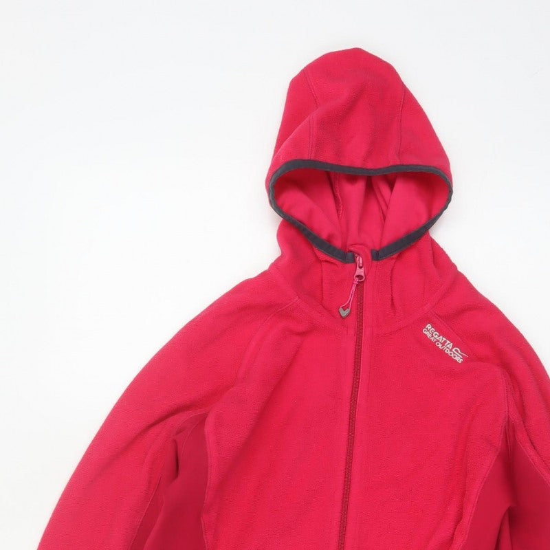 Regatta Women Red UK 10 Full Zip Hooded Fleece Hiking Hoodie