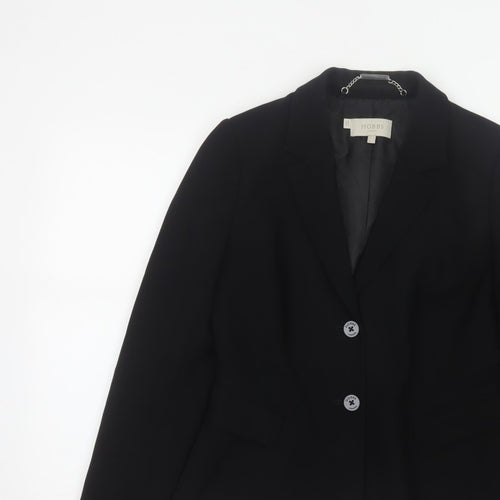 Hobbs Women’s Black UK 12 Tailored Single-Breasted Blazer Jacket