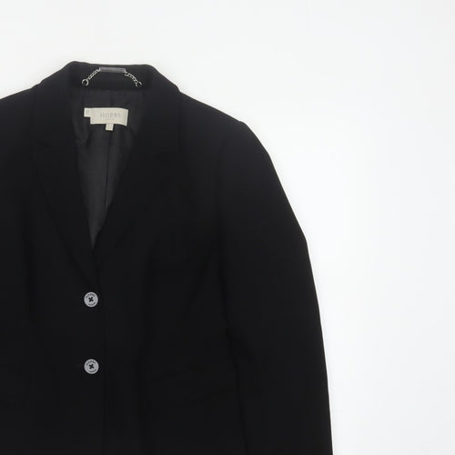 Hobbs Women’s Black UK 12 Tailored Single-Breasted Blazer Jacket
