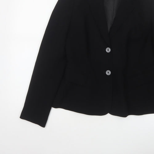 Hobbs Women’s Black UK 12 Tailored Single-Breasted Blazer Jacket