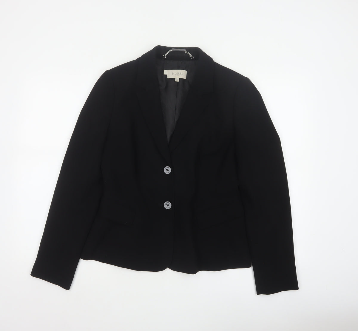 Hobbs Women’s Black UK 12 Tailored Single-Breasted Blazer Jacket