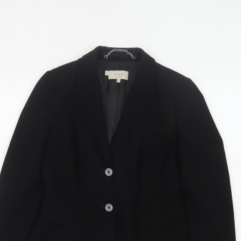 Hobbs Women’s Black UK 12 Tailored Single-Breasted Blazer Jacket