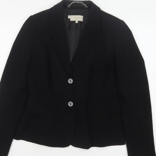 Hobbs Women’s Black UK 12 Tailored Single-Breasted Blazer Jacket