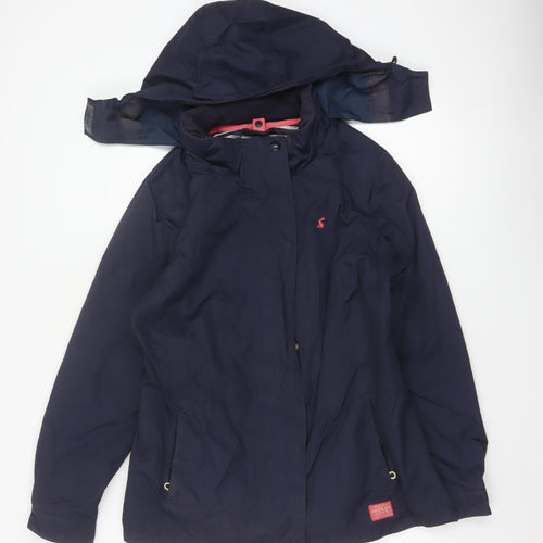 Joules Women’s Blue UK 14 Waterproof Hooded Rain Jacket